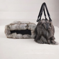 China factory wholesale Luxury Design Real red fox bag ladies fashion bags fashionable fox fur bag